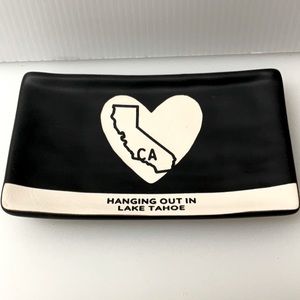 DEMDACO Trinket Tray “Hanging Out in Lake Tahoe” California State Black Cream